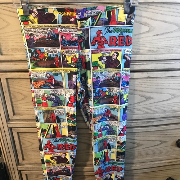 Pants - black milk Woman In Red Leggings L New with tags